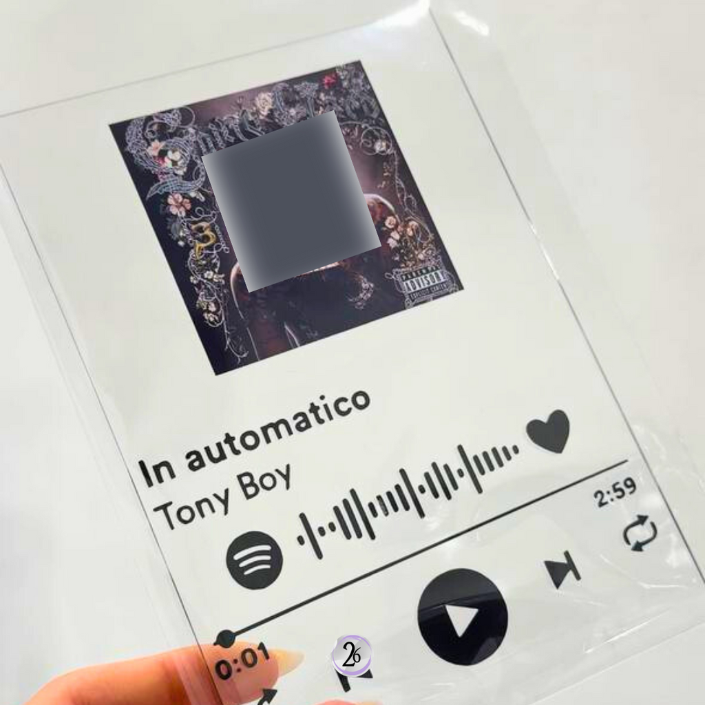 Placa de identificação Spotify Plexiglass