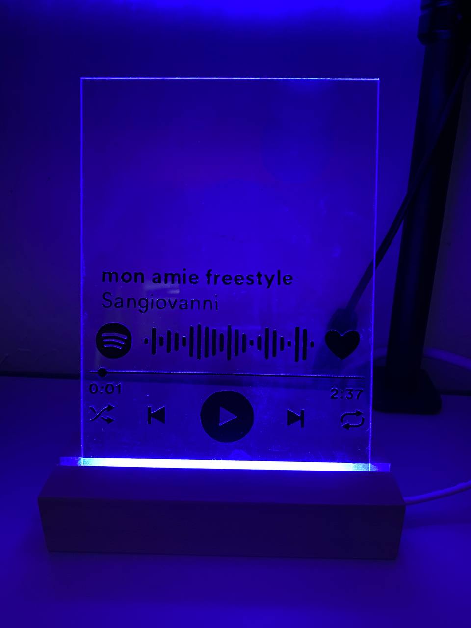 Placa de identificação Spotify Plexiglass